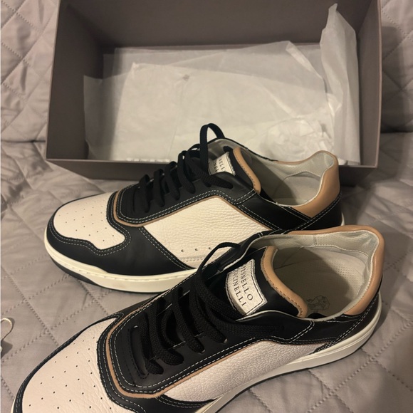 Brunello Cucinelli Black and Cream Sneakers - Picture 10 of 10